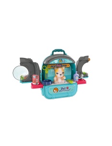 Set Spital Veterinar 3 in 1 – Rucsac Transformabil cu Catel, Papusa Doctor, Accesorii Medicale si Mobilier, +3 ani - Img 2