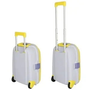 Troler pentru Copii cu Roți Silențioase și Mâner Reglabil, Galben & Albastru – 43 cm - Img 8