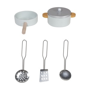 Bucătărie din lemn pentru copii – jucărie educativă și creativă cu accesorii și sunete realiste - Img 6