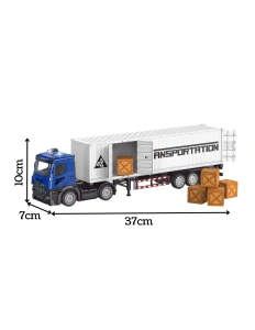 Camion de transport cu container – lumini și sunete, sistem pull-back, joc de rol - Img 6