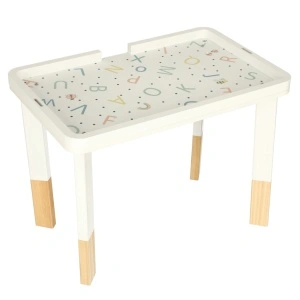 Măsuță Educațională tip Montessori din Lemn 2in1, 8 Activități, Blat Detașabil, 48x37x30cm - Img 2