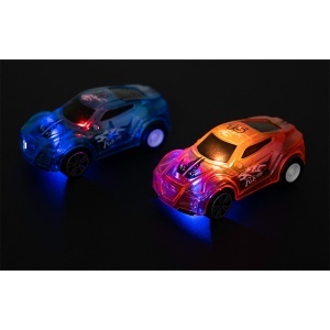 Pista de Curse cu Săritură și Spirale 360° – 140 cm, Mașini cu Lumini - Img 3