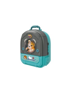 Set Spital Veterinar 3 in 1 – Rucsac Transformabil cu Catel, Papusa Doctor, Accesorii Medicale si Mobilier, +3 ani - Img 9