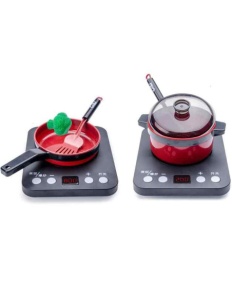 Set ustensile de bucatarie pentru copii XXL, cu aragaz, tigai, oale, alimente si accesorii, 36 piese, 3+ ani - Img 3