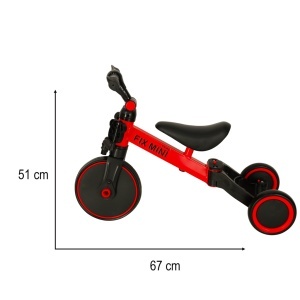 Tricicletă 3 în 1 Trike Fix Mini Cross-Country cu Pedale – Reglabilă, 18 luni–4 ani - Img 5