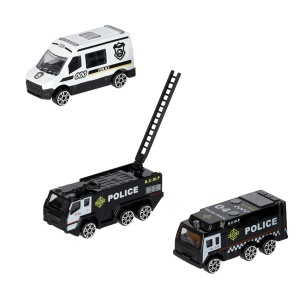 Aeronava de transport cu 3 masini de politie si semne de circulatie, Semnale sonore si Lumini Led - Img 8