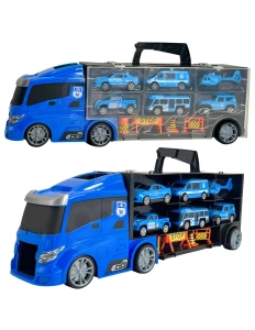 Camion transportor poliție cu lansator – 5 mașinuțe, elicopter și accesorii, 3+ ani - Img 4