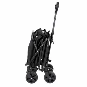 Carucior pliabil de calatorie pentru transport la plaja, camping si excursii, 83x47x43cm, capacitate 100L, sarcina maxima 100Kg - Img 4