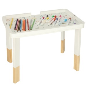 Măsuță Educațională tip Montessori din Lemn 2in1, 8 Activități, Blat Detașabil, 48x37x30cm - Img 9