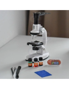 Microscop pentru Copii 1200x cu LED și Adaptor Smartphone – Kit XXL cu Lame și Accesorii de Laborator, 6+ ani - Img 2