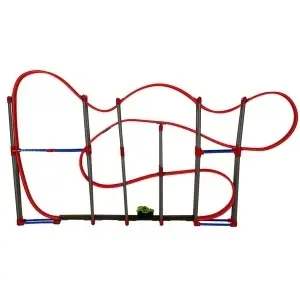 Pista de curse Auto Antigravitationala, 120 elemente, Masina electrica magnetica, 123x66x8cm - Img 3