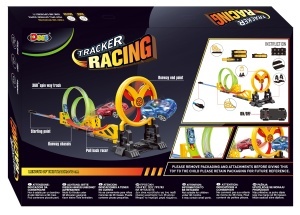 Pista de Curse cu Săritură și Spirale 360° – 140 cm, Mașini cu Lumini - Img 10