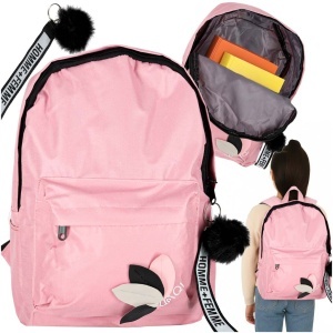 Rucsac pentru Copii CIUPIGo, Usor si Rezistent, Cu Bretele Reglabile si Breloc, 35x25cm, Negru sau Roz