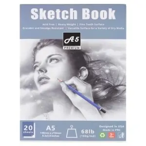 Set Desen Profesional 54 piese – creioane grafit si carbune include caiet de schite 20 pagini A5, penar si alte accesorii - Img 5