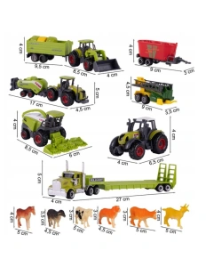 Set fermă cu tractoare și utilaje agricole – vehicule, remorci și animale, 3+ ani - Img 6