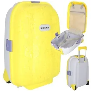 Troler pentru Copii cu Roți Silențioase și Mâner Reglabil, Galben & Albastru – 43 cm - Img 12