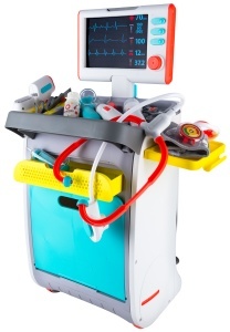 Carucior medical, set complet doctor si asistent cu echipamente interactive si lumini, Acesorii si Ustensile Medicale, 3+ Aniv - Img 3