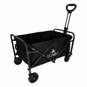 Carucior pliabil de calatorie pentru transport la plaja, camping si excursii, 83x47x43cm, capacitate 100L, sarcina maxima 100Kg