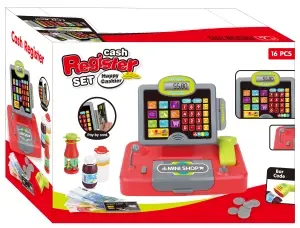 Casă de Marcat Jucărie cu Afișaj LCD, Calculator, Cititor Coduri de Bare și Accesorii, pentru Copii 3+ ani - Img 4
