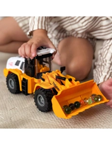 Excavator pentru copii cu braț mobil – lumini și sunete, roți din cauciuc, 3+ ani - Img 3