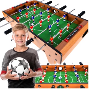 Masă de Fotbal, Set Foosball Compact cu 18 Jucatori, 2 Mingi, 6 Manere, Tabela Scor, MDF Ranforsat si Laminat, Dimensiuni 69x37x24 cm - Img 7