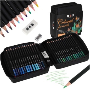 Set Profesional de Creioane Colorate 120 Culori + Etui – Paletă Bogată pentru Artiști și Pasionați de Desen