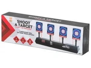 Tintă electronică de tir pentru copii, 4 ținte cu scor, efecte sonore și luminoase – jucărie de precizie 3+ - Img 3