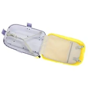 Troler pentru Copii cu Roți Silențioase și Mâner Reglabil, Galben & Albastru – 43 cm - Img 9