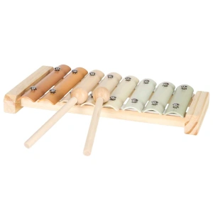 Xilofon din lemn pentru copii cu 8 note și 2 bețișoare, primul instrument muzical, 3 ani+ - Img 3