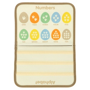 Carte senzoriala Montessori, Tabla Manipulativa Educationala, Numeroase Activitati, 6 pagini, Tematica Dinozauri - Img 5