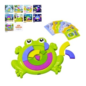 Joc Educativ Puzzle – Broască cu Inele Colorate și 40 de Provocări