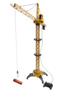 Macara de constructii gigantica 128 cm, control prin telecomanda, cu carlig functional, LED si Accesorii, Functie de rotire si ridicare, 3+ - Img 5