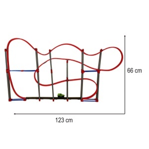 Pista de curse Auto Antigravitationala, 120 elemente, Masina electrica magnetica, 123x66x8cm - Img 7