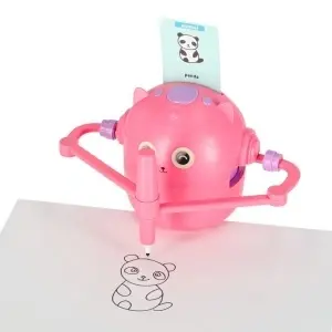 Robot educațional de desenat și învățat engleză – desenează pas cu pas, 100 de carduri, markere și activități educative pentru copii 3+ - Img 5