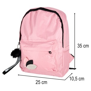 Rucsac pentru Copii CIUPIGo, Usor si Rezistent, Cu Bretele Reglabile si Breloc, 35x25cm, Negru sau Roz - Img 5