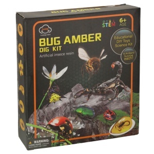 Set de arheologie educational, Sapaturi de insecte in Chihlimbar cu acesorii incluse pentru copii, 6+ ani - Img 10