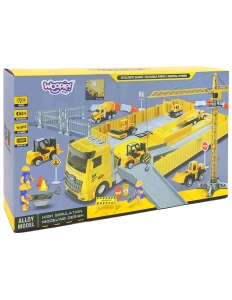 Set de construcție interactiv 6 în 1 – camion cu macara, vehicule și accesorii, 3+ ani - Img 6