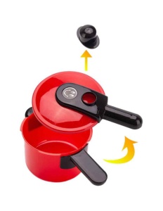 Set ustensile de bucatarie pentru copii XXL, cu aragaz, tigai, oale, alimente si accesorii, 36 piese, 3+ ani - Img 4