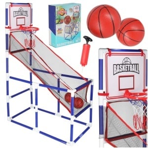 Statie de baschet pentru copii, interior si exterior, cu 2x mingi incluse 140x92x47 cm