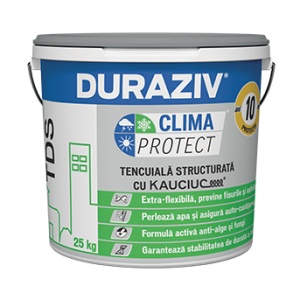 Duraziv Tencuială decorativă Duraziv Clima Protect cu cauciuc- protectie elestica fatade