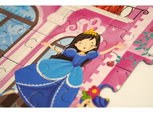 Joc educativ - Puzzle cu glitter Mimorello - PRINTESE FABULOASE - Img 4