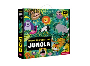 Joc educativ - Puzzle Fosforescent Mimorello - Jungla - Editura Kreativ