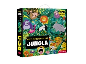 Joc educativ - Puzzle Fosforescent Mimorello - Jungla - Editura Kreativ