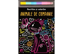 Animale de companie - Recităm și colorăm