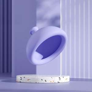 Dispozitiv Terapeutic Sputa, Cupa pentru Terapie Toracica, Dispozitiv de Eructare, pentru Adulti si Copii, 10 x 6.5 cm, din Silicon, Mov - Img 2