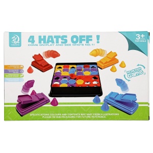 Joc Interactiv pentru Copii, 4 Hats Off, Tabla de Joc, Figurine Palarii, +3 Ani, Multicolor - Img 6