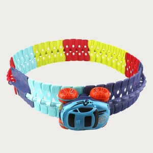 Jucarie de Constructie RollerCoaster, 184 de Piese, 44.5x36x7 cm, cu Masini, Multicolor - Img 5