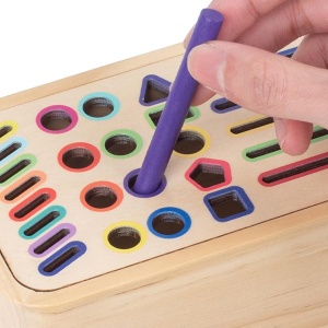 Jucarie de Sortare, din Lemn, +36 Luni, Tip Montessori, Multicolor - Img 5