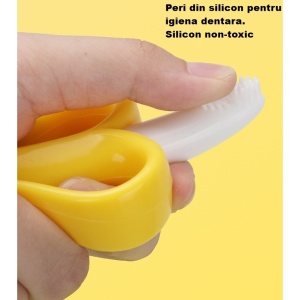 Jucarie dentitie bebelusi banana, material silicon non-toxic, 3m+ - Img 5