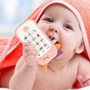 Jucarie Interactiva, Telefon Inteligent, Model Unicorn, Functii Educative, Muzicale si Voce, 4-6 ani, 19 x 11.5 cm, din Plastic, Roz - Img 4